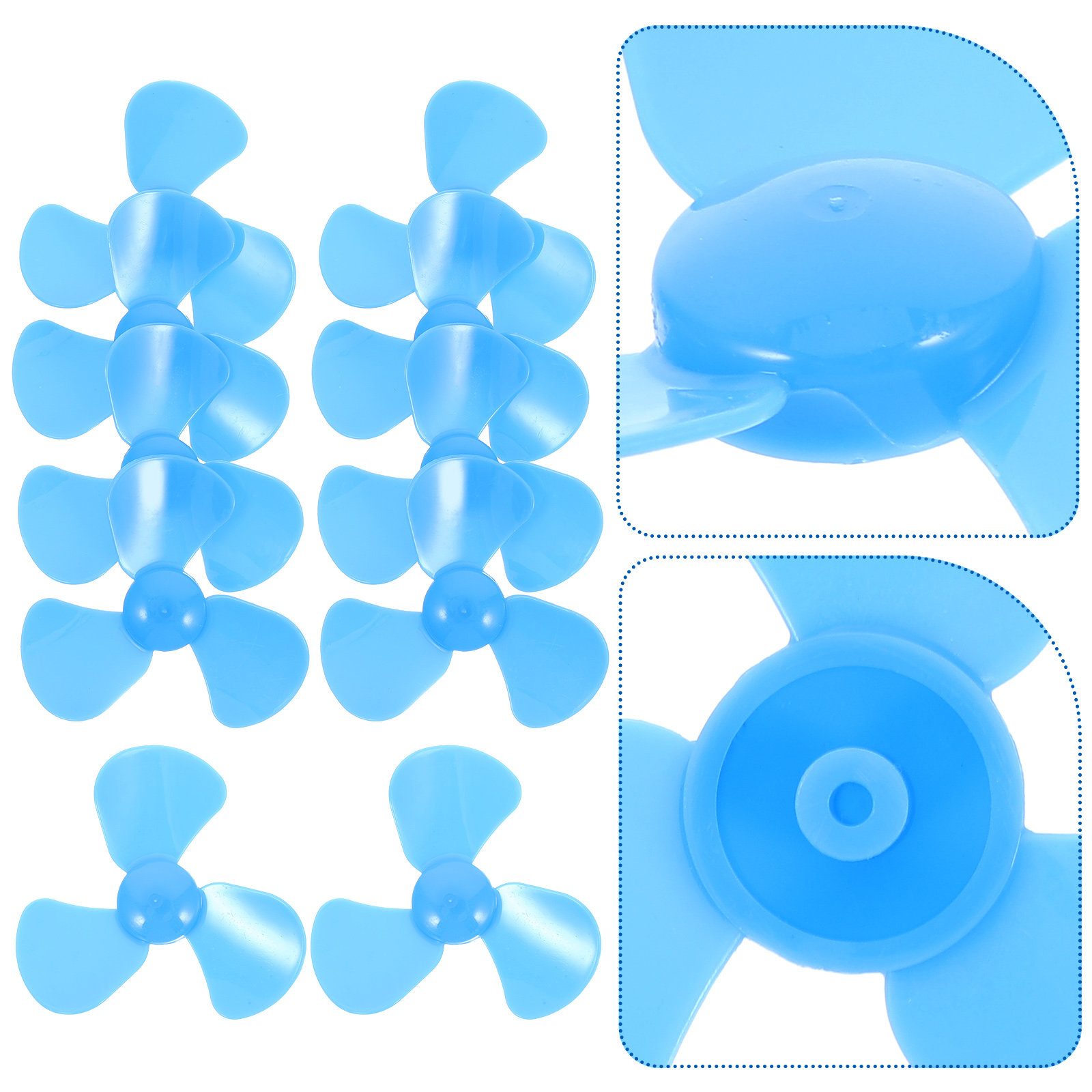 Science Project Diy - 10Pcs Plastic Mini Fan Blades 3-Leaves