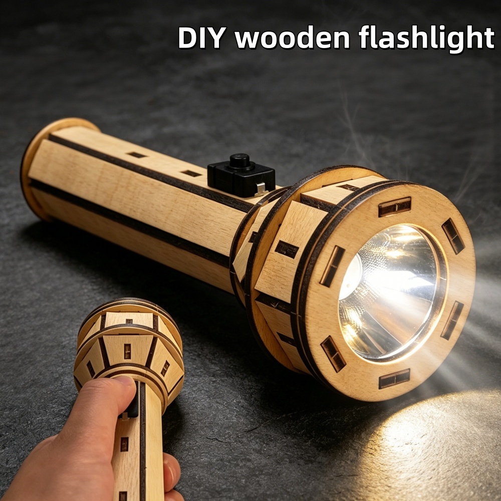 Wooden DIY Flashlight Puzzle K - Science Project Diy 评论和价格